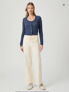 Paige Ari Wide Leg Pant in Quartz Sand